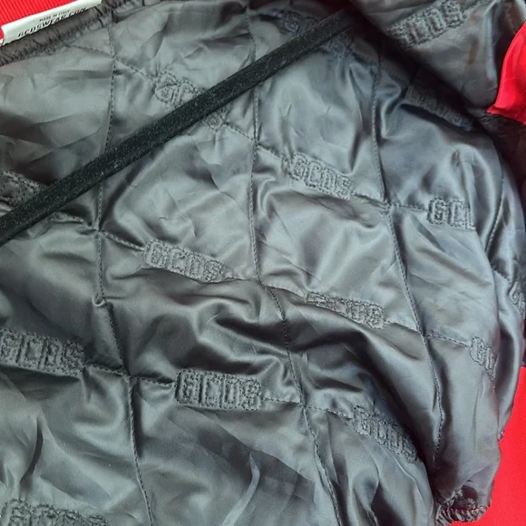 GCDS Red Puffer Jacket Bella hadid